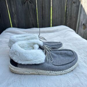Hey Dude Women's Britt Ankle Booties Gray Size 10 Casual Lightweight
